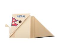 HUSHUI Libro nepalí Hecho a Mano, Cuaderno de Recortes de Papel Vintage con Cierre de Botones Seguro, para Diario, Registros de Viaje, Bocetos, álbumes de Recortes, Caligrafía, 6 X