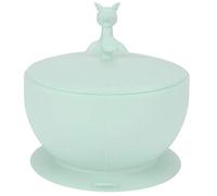 HUSHUI Lindo Juego de Cuencos de Silicona para Alimentación de Bebés con Base de Succión para Bebés, Vajilla Antideslizante, Cuchara Ergonómica Incluida, Seguro sin BPA 15,5x10,6 Cm (Caja de color