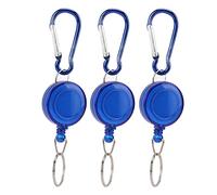 HUSHUI Llavero Telescópico Antirrobo Mini Paquete Antipérdida con Cuerda de Nailon Duradera para Uso Diario 3 Piezas (#1)