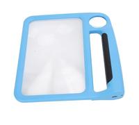 HUSHUI Lupa de Mano 5X 10X con 48 Luces LED para Leer Impresiones Pequeñas Características de Baja Visión Material ABS Recargable (Azul)