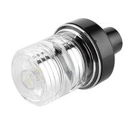HUSHUI Luz de Navegación LED de 12 V 2,5 W, Lámpara de Señal Impermeable para Yates y Barcos de Pesca, ángulo de Haz de 360°, Carcasa Transparente Negra, 1 Unidad
