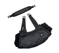 HUSHUI Manguito Calefactable con Correa Ajustable Bolsa Calentadora de Manos Eléctrica Eficiente para Actividades Al Aire en Invierno Material de Algodón 46 X 18 Cm (Negra)