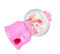 HUSHUI Máquina de Dulces Portátil para Niños, Mini Dispensador de Chicles en ABS Resistente, Bocadillos Divertidos y Olla Ahorradora para Niños, Regalo de Cumpleaños (Rosa)