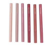 HUSHUI Marcador de Delineador de Labios, 6 Colores Ricos, Lápiz Labial Mate de Secado Rápido y Larga Duración, con Punta de Esponja para Maquillaje de Citas de Fiesta