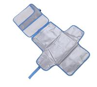 HUSHUI Mat de de Recién Nacido con Soporte de Toallita Húmeda a Prueba de Agua con Almohadilla Portátil de Pañal Portátil para Viajar (Azul)