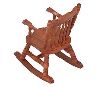 HUSHUI Mecedora en Miniatura 1:12, Muebles Bonitos para Casa de Muñecas, Juguete para Casa de Muñecas a Escala 1/12, Balancín de Madera con Asiento de Cuerda (#1)