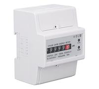 HUSHUI Medidor de Energía Monofásico DC220V, Pantalla Digital, Montaje en Riel 4P para Medición Precisa de Energía, Monitoreo de Electricidad