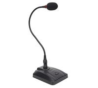HUSHUI Micrófono de Condensador de Cuello de Cisne Diseño Duradero y Flexible para Radiodifusión y Conferencias Micrófono de Escritorio con Cable de 6,35 Mm