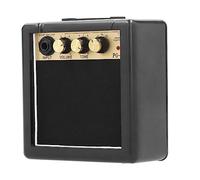 HUSHUI Mini Amplificador de Guitarra Portátil, Altavoz Compacto de 3W para Estudiantes de Guitarra, Diseño de Metal Negro