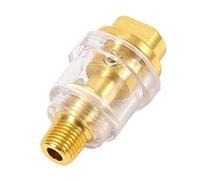 HUSHUI Mini Engrasador en Línea Lubricador Profesional de Herramientas Neumáticas de Cobre para un Funcionamiento Más Suave Oro 1/4 pulg. NPT