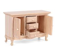 HUSHUI Mini Gabinete para Casa de Muñecas, Muebles de Juguete de Colores Brillantes, Decoración Casa de Muñecas 1/12, Madera Ecológica, Medidas 12,2 X 8,2 Cm, 1 Pieza (Mueble con