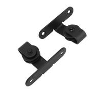 HUSHUI Mini Juego de Rodillos Negros para Puertas Corredizas de Granero para un Funcionamiento Suave y Silencioso en su Hogar, Material de Acero Al Carbono Duradero, Incluye 2 Unidades