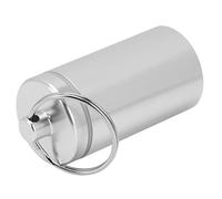 HUSHUI Mini Llavero Porta Medicinas, Pastillero Impermeable de Aleación de Aluminio con Anillo de Sellado de Silicona para Viajes Al Aire Camping (Tubo de aluminio de una semana, plateado.)