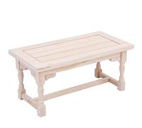 HUSHUI Mini Mesa de Comedor de Jardín de Madera 1:12, Modelo de Muebles, Accesorio Elegante para Casa de Muñecas, Madera Ecológica, 15x7,5x6,5 Cm