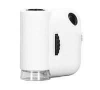 HUSHUI Mini Microscopio de Aumento 55X Compacto y Portátil con Luz LED para Evaluación de Joyas Aprendizaje Observación 3 Unidades