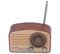 HUSHUI Mini Modelo de Radio para Casa de Muñecas, Decoración Vintage para Mini Sala de Estar, Accesorios de Plástico (Marrón)