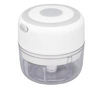 HUSHUI Mini Picadora de Ajos Eléctrica, Picadora de Alimentos de Acero Inoxidable Recargable por USB de 100 Ml con Potente Motor de 30 W, para Ajos, Cebollas, Verduras y Carne (Blanca)