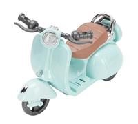 HUSHUI Mini Scooter de Muñecas Eléctricas con Música y Luces, Adornos de Escritorio de Juguete de Vehículos de Muñecas Giratorias (Azul)
