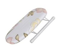 HUSHUI Mini Tabla de Planchar, Mesa Plegable Que Ahorra Espacio para Viajar, Tubo de Acero Engrosado para un Soporte Estable, para el Hogar o de Viaje (Peonía)