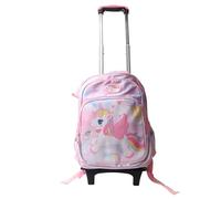 HUSHUI Mochila de Carrito de Niños, Trabajo Reflectante para el Trabajo de Trabajo Reflectante de 2 Ruedas Bolsa Escolar de Niños Rodantes para Viajar