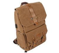 HUSHUI Mochila para Cámara, Mochila de Fotografía de Tela a Cuadros Impermeable de Gran Capacidad con Puerto de Carga USB y Correas de Hombro Ajustables, para Cámara DSLR sin Espejo y