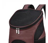 HUSHUI Mochila Transportadora Transpirable para Mascotas, Diseño Plegable y a Prueba de Golpes para Gatos, Viaje Cómodo con Asa de Transporte, Hecha de crepé de China, 1 Unidad (Café)
