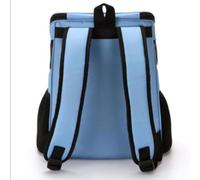 HUSHUI Mochila Transportadora Transpirable para Mascotas, Diseño Plegable y a Prueba de Golpes para Gatos, Viaje Cómodo con Asa de Transporte, Hecha de crepé de China, 1 Unidad (Azul Cielo)