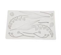 HUSHUI Molde de Silicona de Lirio del Valle, Fácil de Desmoldarse, Decoración de Pastel de Chocolate en Forma de Flor Moldeo de Fondant, Ideal para Hornear Nave