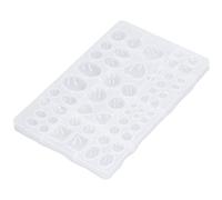 HUSHUI Molde de Silicona en Forma de Corazón, Semicírculo Ovalado Geométrico, Gotas de Agua, Fondant, Chocolate, Caramelo, con Antiadherente, Fácil Liberación, para Decoración de