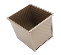 HUSHUI Molde para Pan Corrugado de Acero Al Carbono Dorado con Tapa para Hornear Pan Fresco en Casa