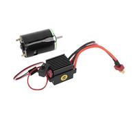 HUSHUI Motor Cepillado 550, Juego ESC de Motor Cepillado 540 de Alta Torsión con ESC 320A Resistente Al Agua y Ventilador de Refrigeración Incorporado, para 1/10 RC Crawler Car Off Road (27T)