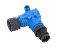HUSHUI NMEA 2000 Terminator, Pin de Conector de Codo de 90 Grados de 90 Grados, con Contactos de Aleación de Cobre, para la Conversación Marina y Las Redes de Control