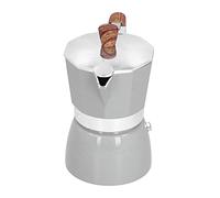 HUSHUI Olla Moka, Fácil de Operar con Asas Resistentes Al Calor y Tapa Abatible, Hecha de Aluminio de Calidad Alimentaria para Viajes en Casa, Cocina, Oficina (modelo plata)