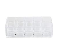 HUSHUI Organizador Transparente de 10 Rejillas para Pintalabios, Soporte Acrílico para Exhibición de Cosméticos para una Fácil Visualización, Adecuado para el Hogar y la Tienda de