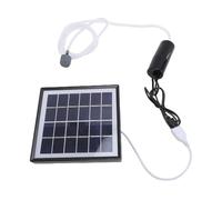 HUSHUI Oxigenador de Estanque Solar, Bomba de Aire Portátil de bajo Ruido de 10W para Peceras y Acuarios de Silicio Monocristalino Al Aire (Negro)