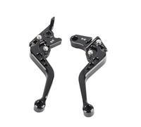 HUSHUI Palanca de Embrague de Freno de Motocicleta, Manija Corta Ajustable para Grom MSX125 13-18, Aleación de Aluminio Negra