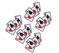 HUSHUI Parche de Póquer Termoadhesivo, Juego de 5 Apliques Creativos de Naipes para Accesorios de Ropa, Ases, 11,5x6,5 Cm