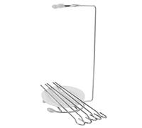 HUSHUI Parrilla de Barbacoa de Acero Inoxidable, Kit Duradero de Pinchos para Asar, para Acampar Al Aire Libre y Picnics, 5 Unidades