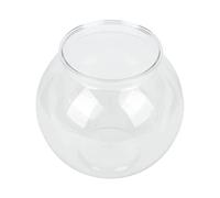 HUSHUI Pecera Redonda de Plástico, Pequeña Pecera Irrompible y Resistente con Diseño a Prueba de Fugas, para Decoraciones de Estanterías de Escritorio, Juegos de Carnaval, Regalos de (L)