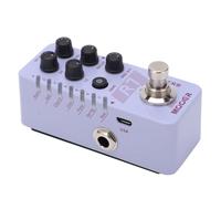 HUSHUI Pedal de Efectos de Guitarra, Reverberación Digital Púrpura Duradera con 7 Efectos para Músicos, Tamaño Compacto