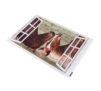 HUSHUI Pegatinas de Pared para Ventanas Falsas, Calcomanías de Paisajes Extraíbles, Fáciles de Usar para Sala de Estar, Decoración Artística Elegante para el Hogar, Material de PVC, 56,4 X 85 Cm