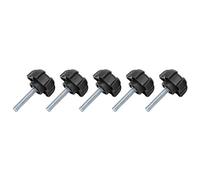 HUSHUI Perilla de Estrella de Repuesto de Tornillo de Mano M6 30, Plástico ABS Duradero, 5 Piezas para Muebles y Equipos Mecánicos
