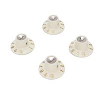 HUSHUI Perillas de Control de Guitarra Diseño de Sombrero de Bruja Blanco Duradero 2 Volúmenes 2 Tonos para Guitarras Eléctricas y Bajos Plástico ABS 4PCS