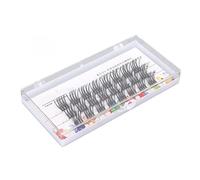 HUSHUI Pestañas Postizas Individuales de 14 Mm, Esponjosas y Rizadas para un Maquillaje de Ojos Mejorado, Extensiones de Racimo 3D para Mujeres (#1)