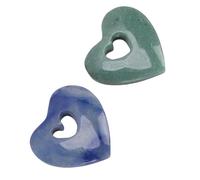 HUSHUI Piedras de Cristal en Forma de Corazón, 2 Piezas de Piedras Decorativas Huecas Pulidas con Exterior Brillante para Decoración de Fiesta de Relleno de Florero de Pecera