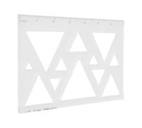 HUSHUI Plantilla Decorativa de Incrustación Enrutador Plantilla de Enrutador Acrílico Transparente con Escala de Regla para Carpintería de Bricolaje (Triangular 12 en 1)