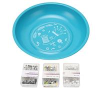 HUSHUI Plato de Alfiler Magnético, Portaagujas con Forma de Cuenco Lindo de Dibujos Animados con Acero Inoxidable 430, para Bordado de Punto de Cruz, Fábrica de Ropa para el Hogar (Verde)
