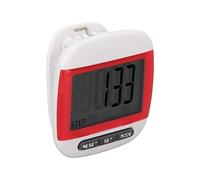 HUSHUI Podómetro para Caminar Preciso, Contador de Pasos con Pantalla LCD Transparente para Personas Mayores, Diseño Portátil y Liviano, Adecuado para Todas Las Edades (Rojo)