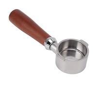 HUSHUI Portafiltro de café sin Fondo de Acero Inoxidable de 51 Mm con Recolector de café en Polvo para Cafeterías y Hogares, Duradero y Ecológico (Negra)