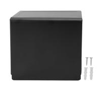 Hushui Portarrollos de papel higiénico montado en la pared, caja de papel higiénico de aluminio, dispensador de tela de baño (negro)